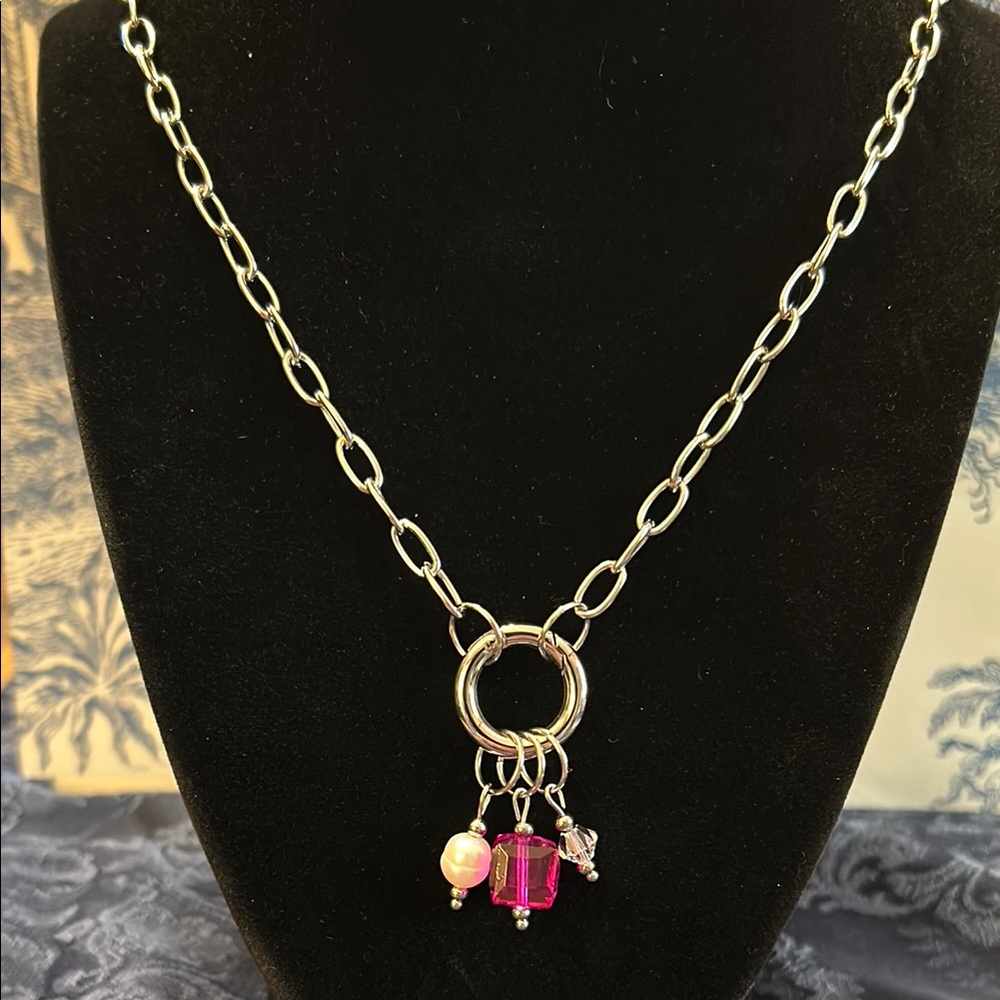 Paper Clip Charm Necklace